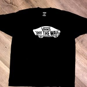 Vans  all black t shirt with white vans tag size XL